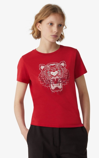 Kenzo Women Tiger T-shirt Cherry